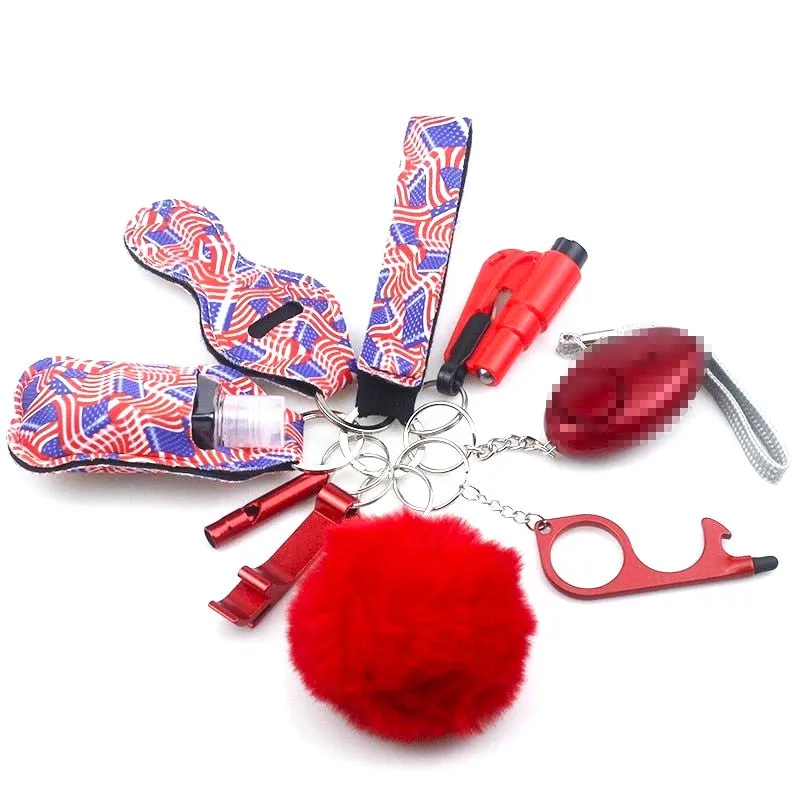 Safety Tools 10-Piece Self Defense Keychain Set