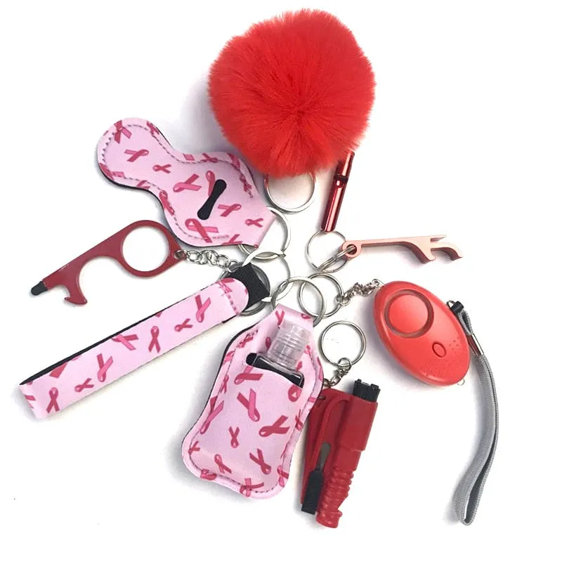 Safety Tools 10-Piece Self Defense Keychain Set