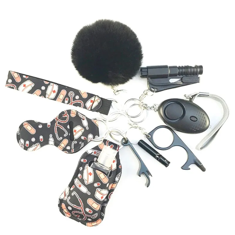 Safety Tools 10-Piece Self Defense Keychain Set