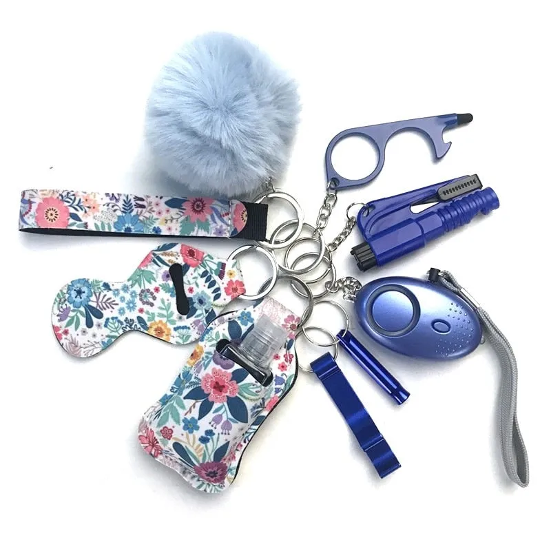 Safety Tools 10-Piece Self Defense Keychain Set