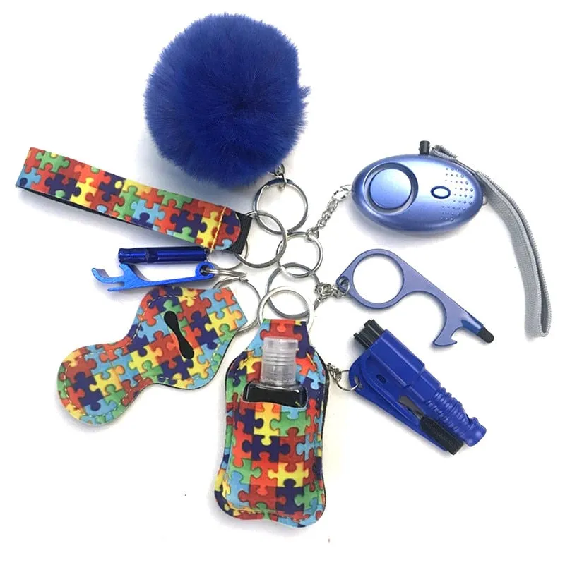 Safety Tools 10-Piece Self Defense Keychain Set