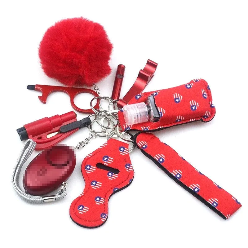 Safety Tools 10-Piece Self Defense Keychain Set