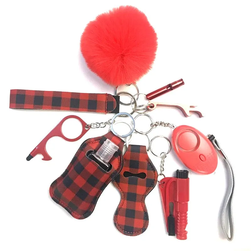 Safety Tools 10-Piece Self Defense Keychain Set