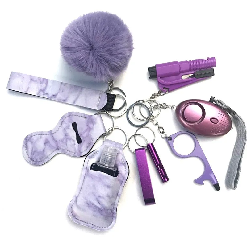 Safety Tools 10-Piece Self Defense Keychain Set