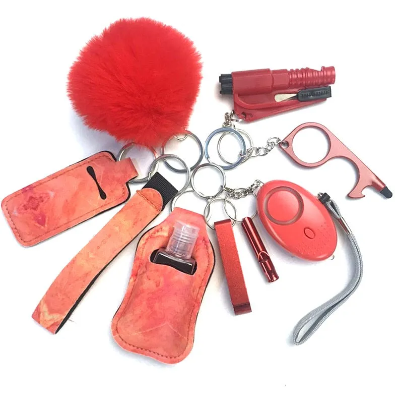 Safety Tools 10-Piece Self Defense Keychain Set