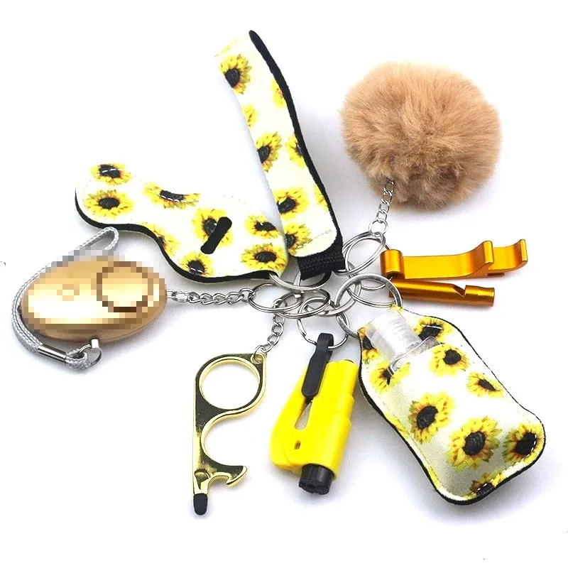 Safety Tools 10-Piece Self Defense Keychain Set