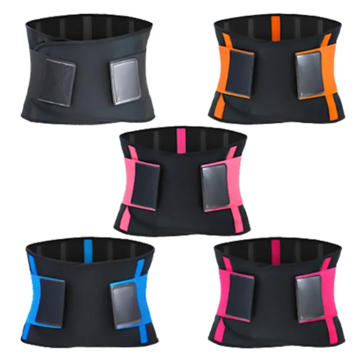 SBR Neoprene Sports Protective Gear Support Waist Protection Belt, Size:L(Black)