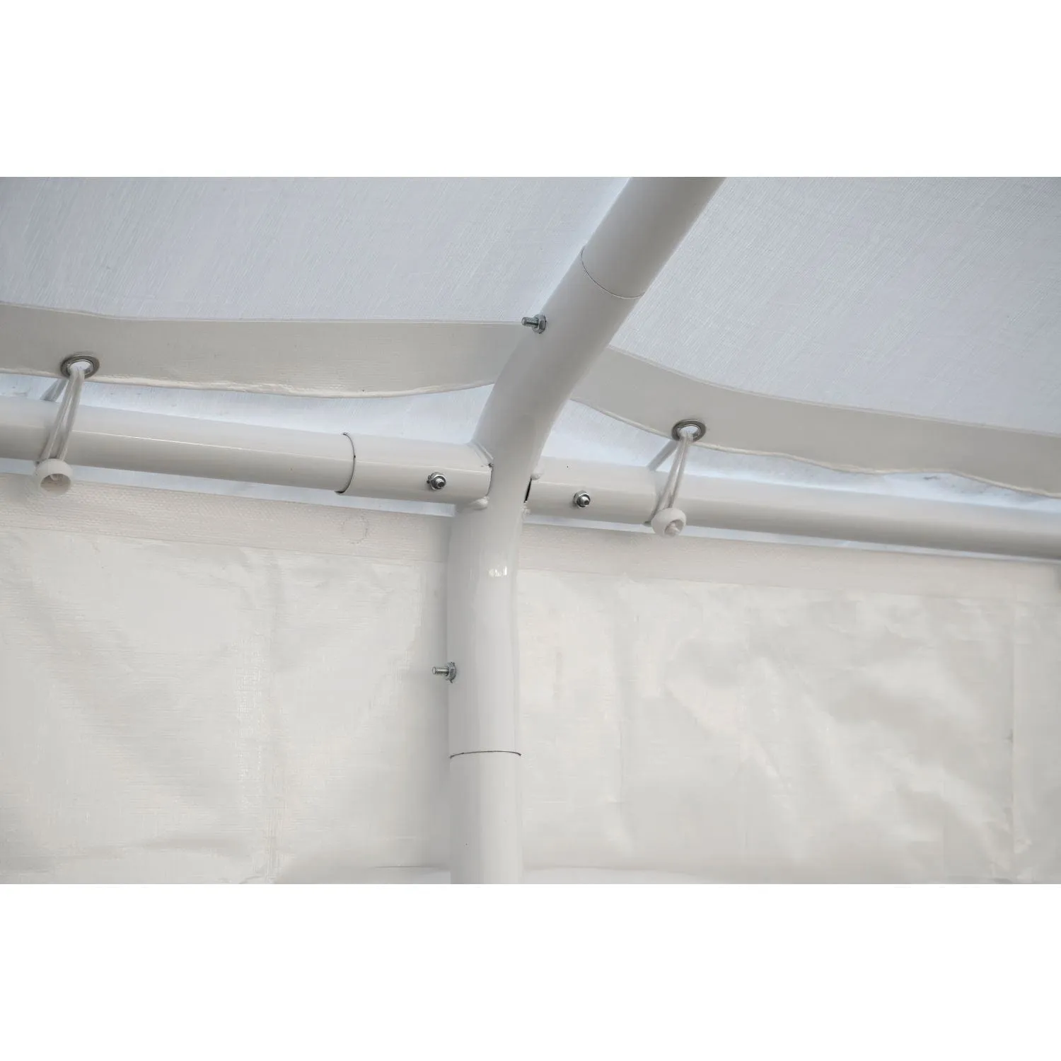 ShelterLogic | Canopy Enclosure Kit 18 × 40 ft. White (FR Rated - Frame and Canopy Sold Separately)