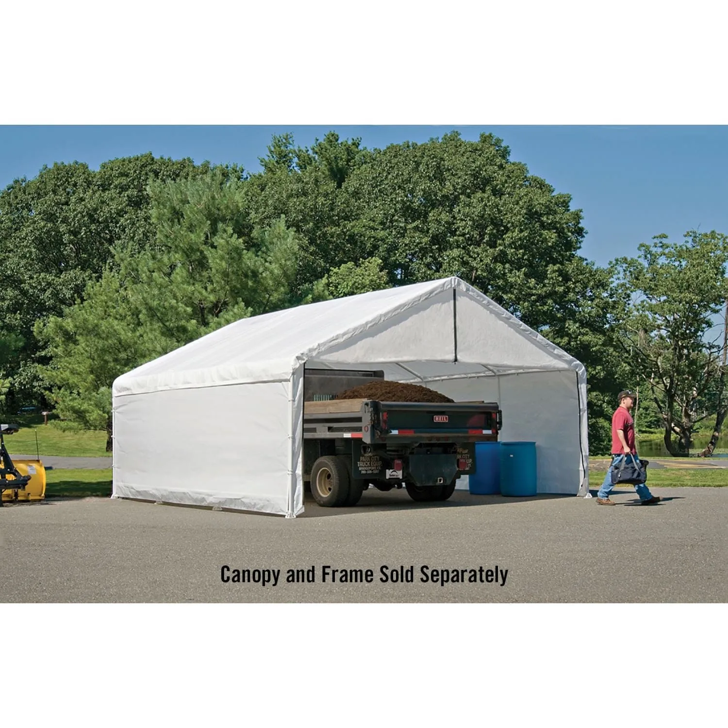 ShelterLogic | Canopy Enclosure Kit 18 × 40 ft. White (FR Rated - Frame and Canopy Sold Separately)