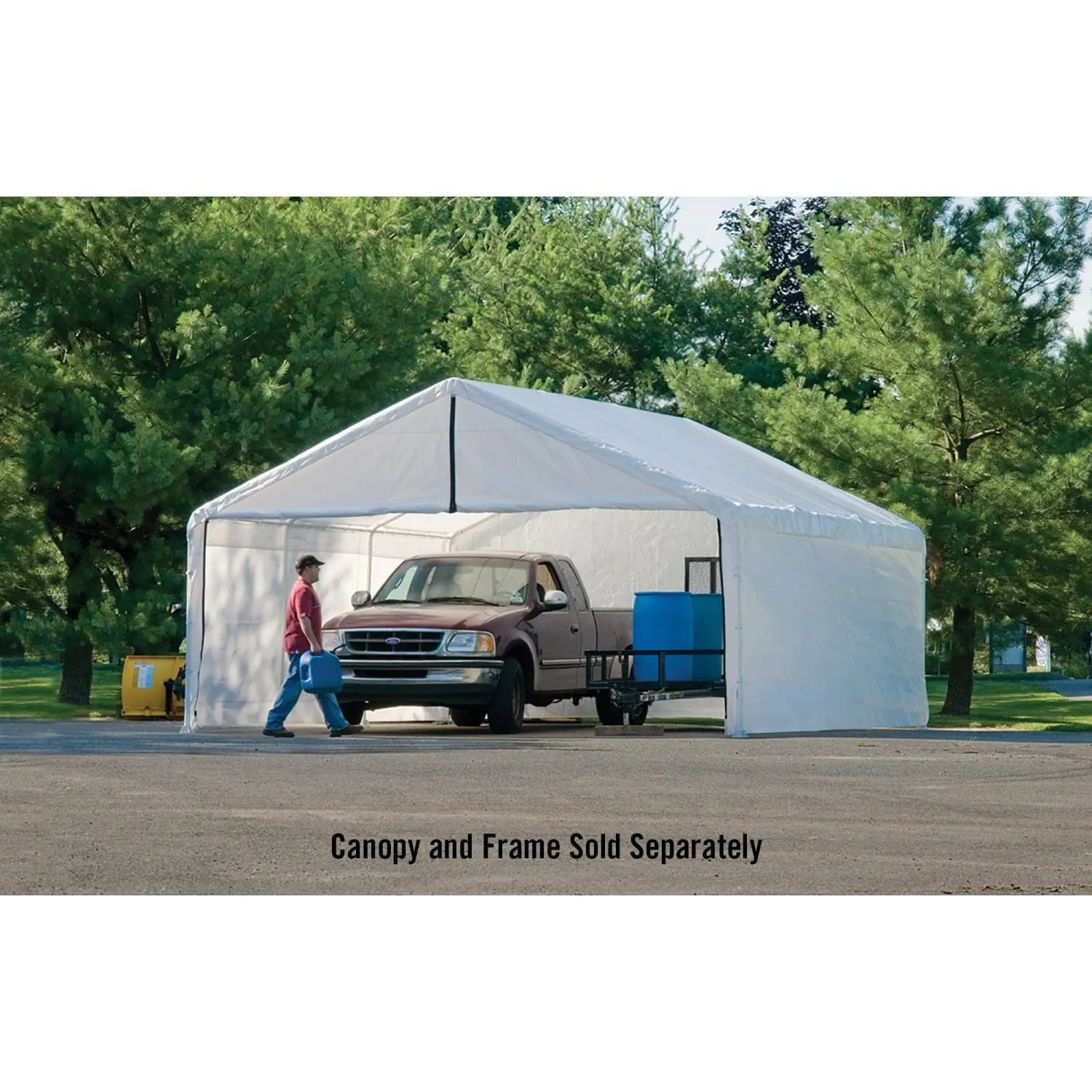 ShelterLogic | Canopy Enclosure Kit 18 × 40 ft. White (FR Rated - Frame and Canopy Sold Separately)