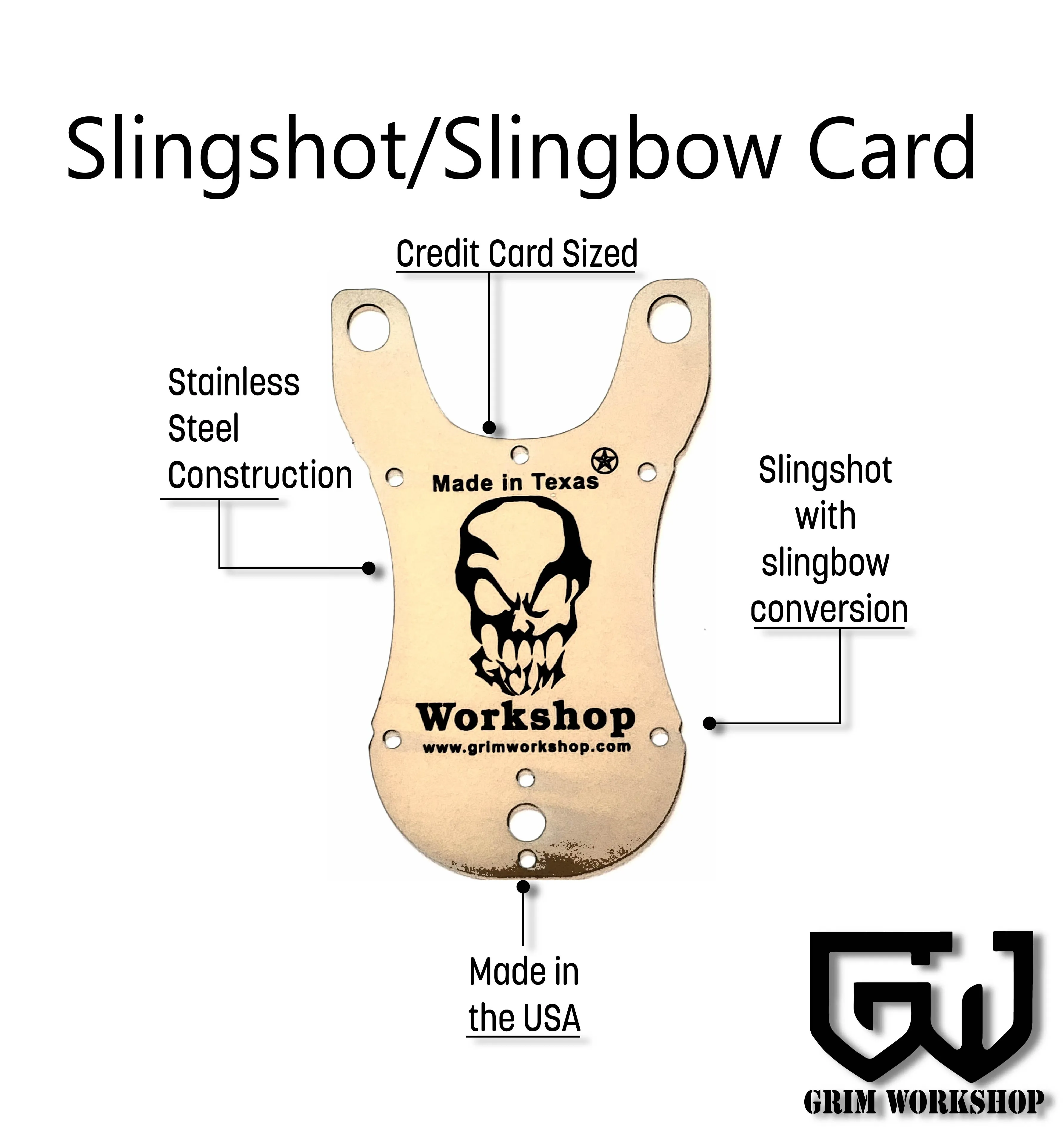 Slingshot Card: Pocket Slingshot Slingbow Hunting Tool