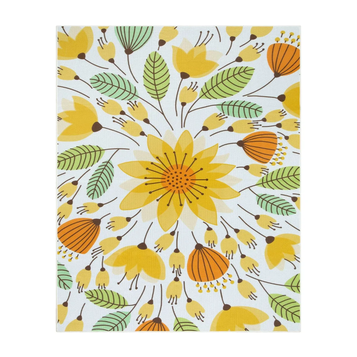 Soleil Floral Yellow Indoor Outdoor Rug