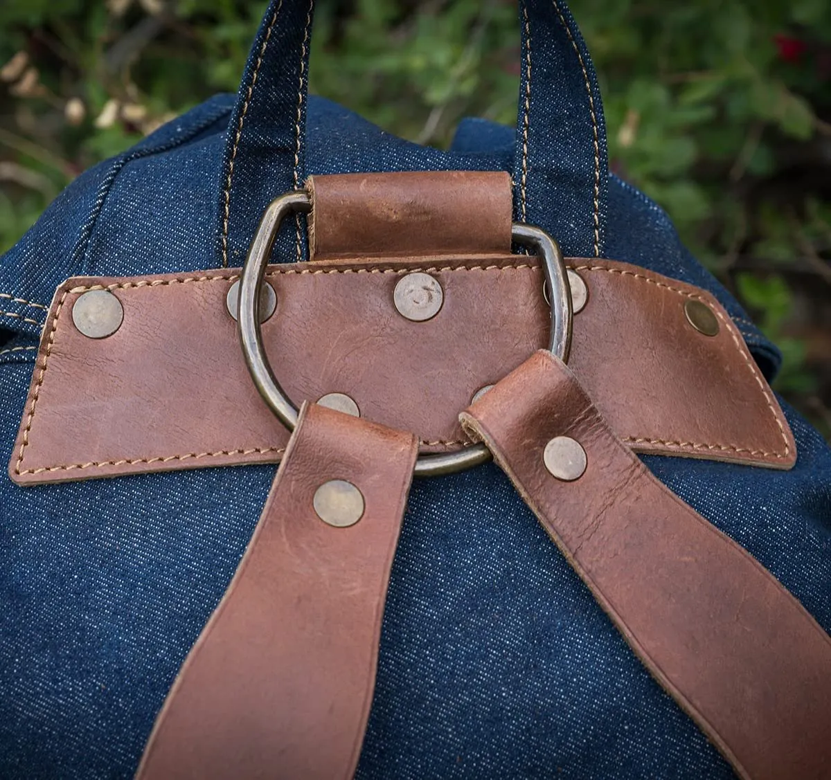 STS Ranchwear Blue Bayou Denim Knapsack Backpack