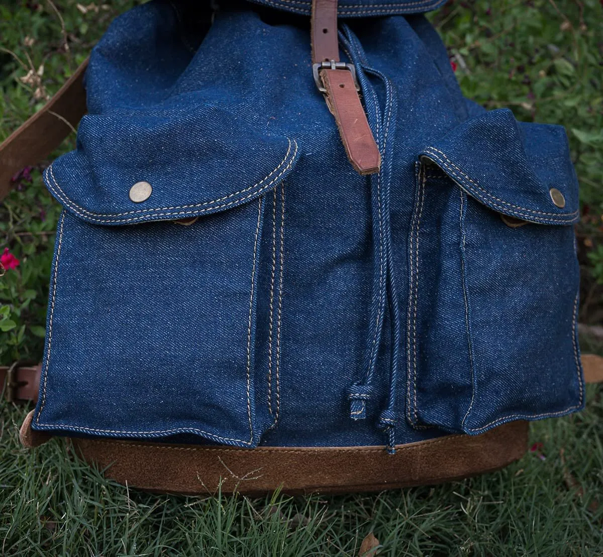 STS Ranchwear Blue Bayou Denim Knapsack Backpack