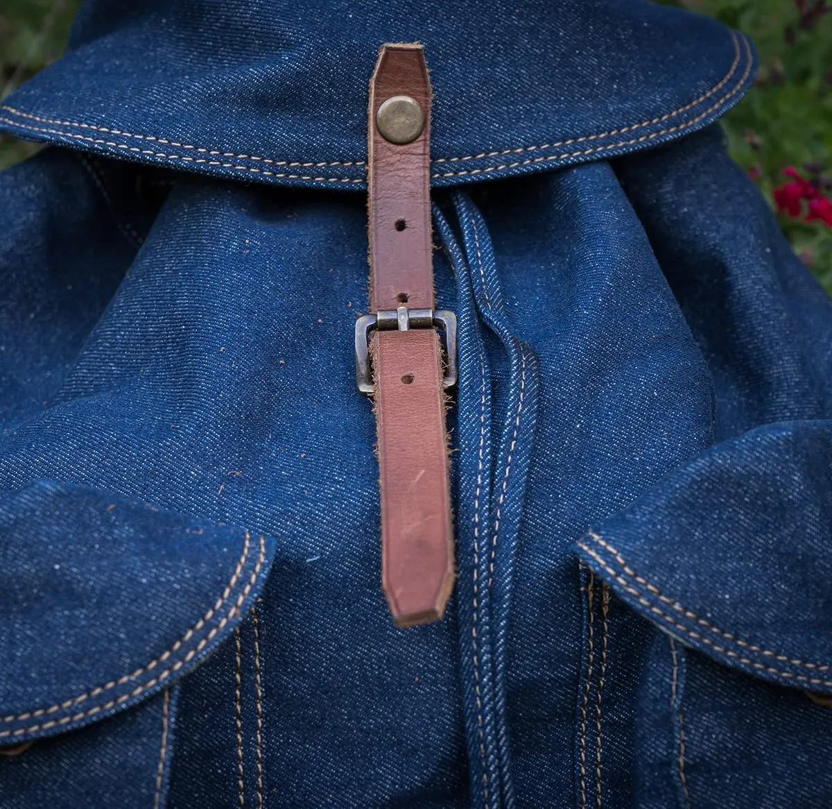 STS Ranchwear Blue Bayou Denim Knapsack Backpack