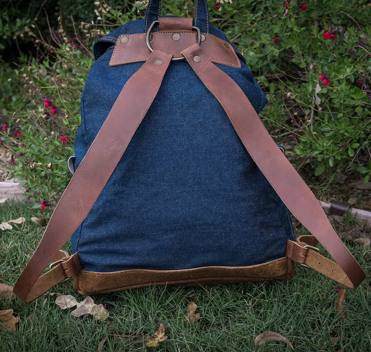 STS Ranchwear Blue Bayou Denim Knapsack Backpack