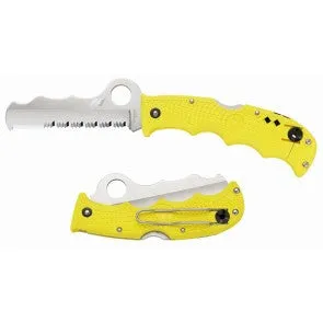 Syderco Assist Salt Lightweight Yellow Combo Knife