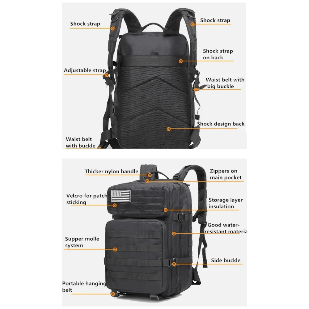 Tactical 45L Molle Rucksack Backpack