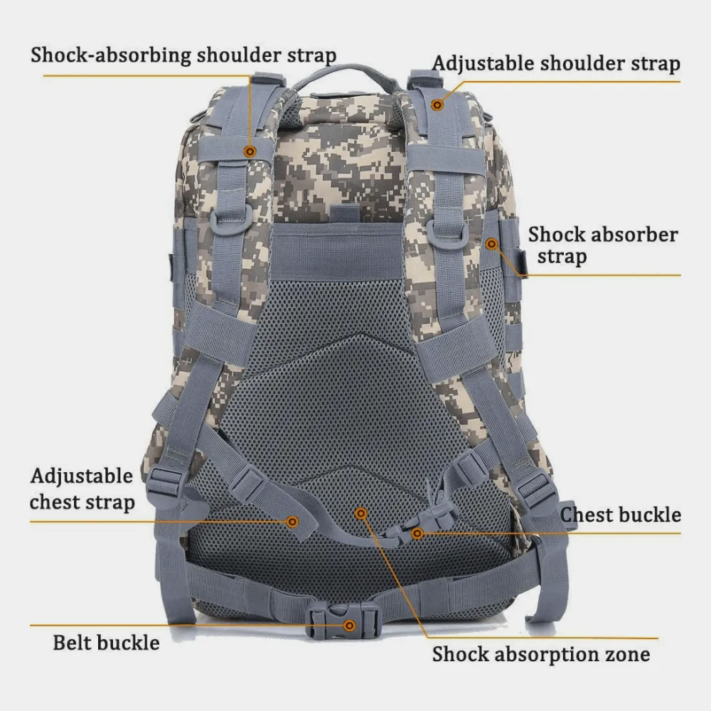 Tactical Military 45L Molle Rucksack Backpack by Jupiter Gear