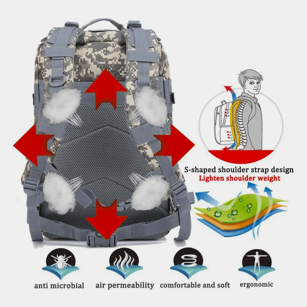 Tactical Military 45L Molle Rucksack Backpack by Jupiter Gear