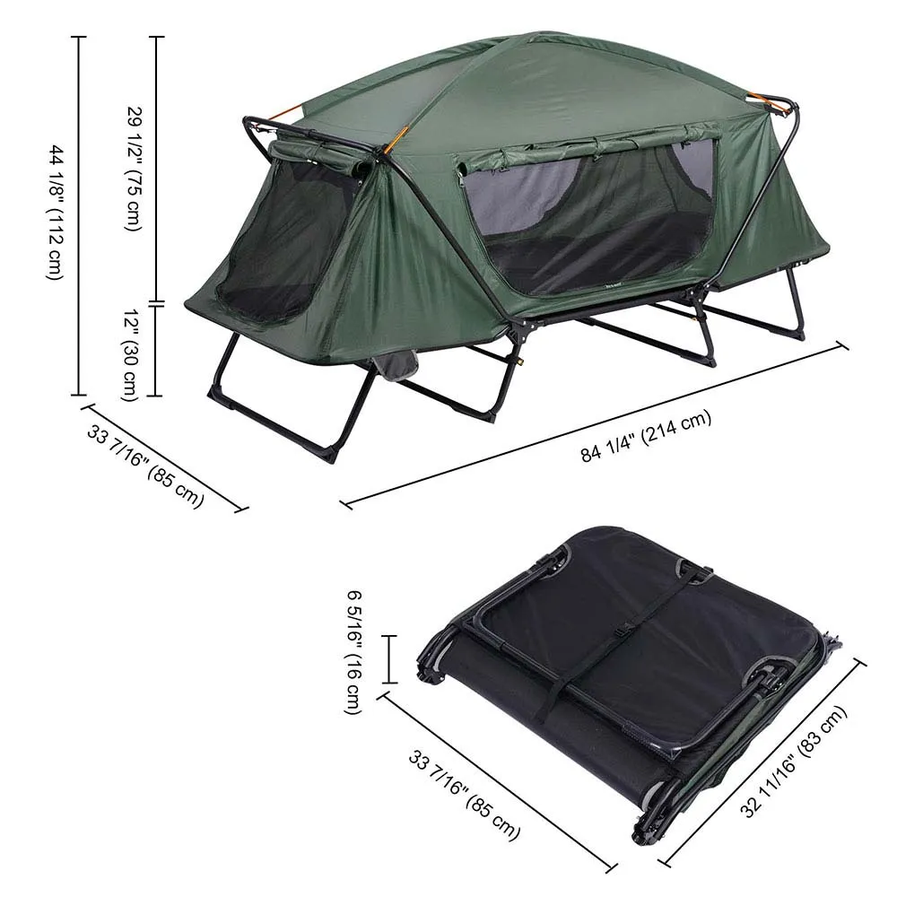 TheLAShop Single Cot Tent Camp Bed Tent Rain Fly Green