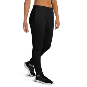 Women's Joggers, Solid Black - Fade Resistant