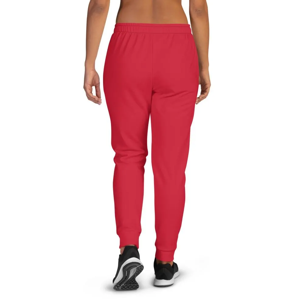 Women's Joggers, Solid Red