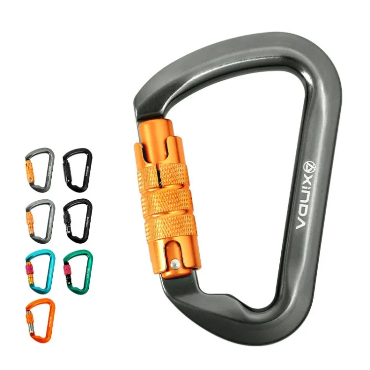 XINDA XD-8128 Outdoor Rock Climbing Load-bearing Carabiner Survive Kits, Color: Threaded-Dark Green