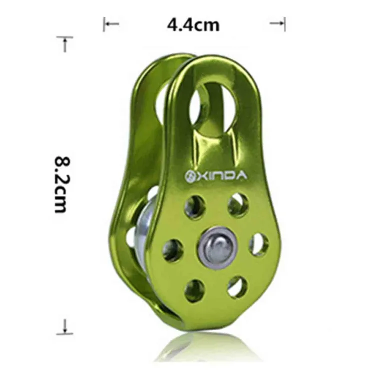 XINDA XD-8610 Single Fixed Pulley Mountaineering Rope Climbing Rappelling Survival Equipment(Green)